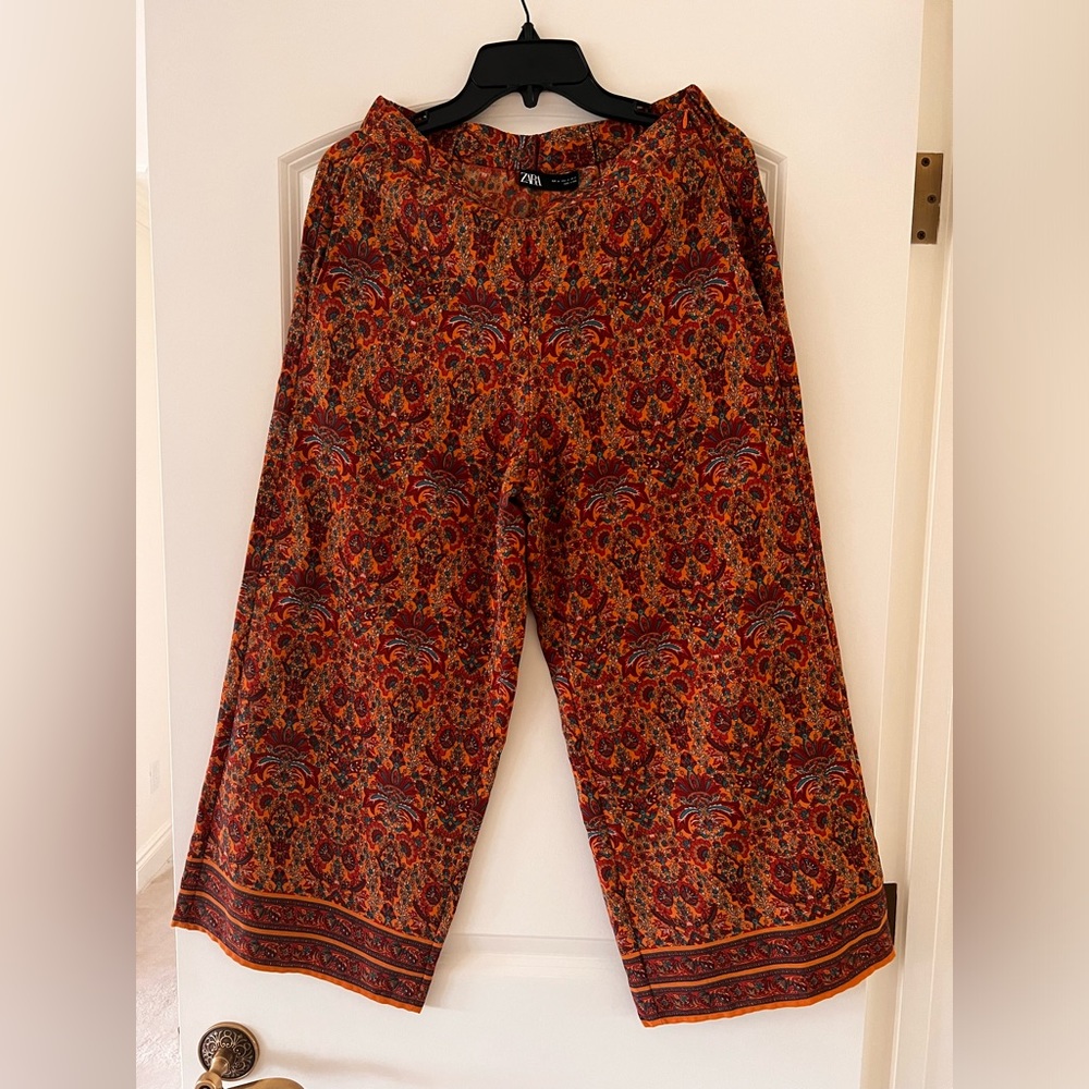 Zara Wide Leg Crop Pants